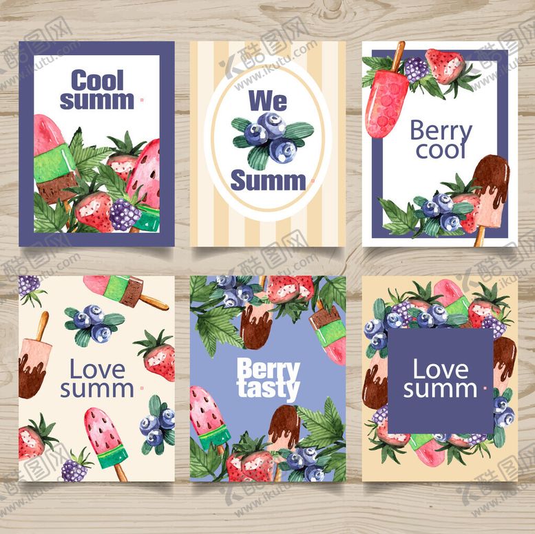 编号：46062904092016502782【酷图网】源文件下载-夏日花卉卡片设计集合