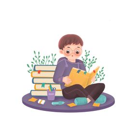 读书的男孩