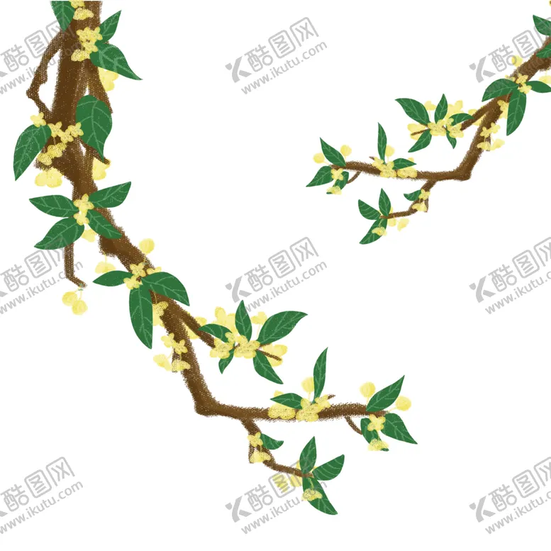 编号：58652502081523201894【酷图网】源文件下载-手绘桂花png免抠素材