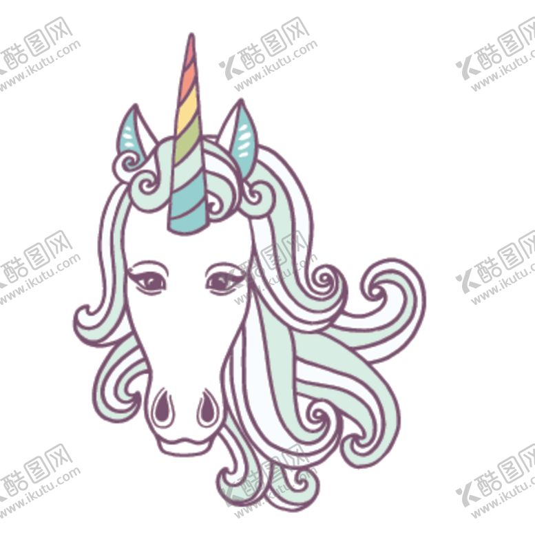 编号：89022909150124267768【酷图网】源文件下载-独角兽简笔插画