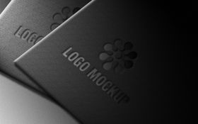 黑色纹理LOGO样机