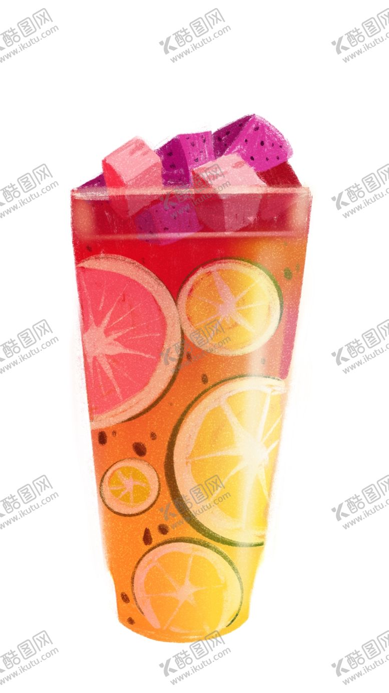 编号：45228609282008075573【酷图网】源文件下载-缤纷水果茶