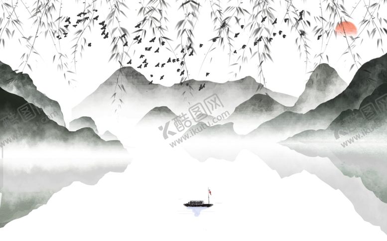 编号：78683107121705027678【酷图网】源文件下载-山水画水墨山水画意境山水画