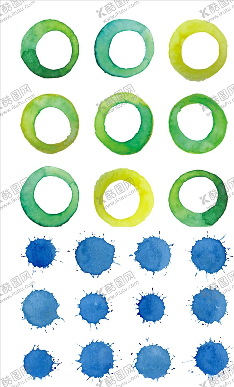 编号：34490609122325151666【酷图网】源文件下载-水彩笔触墨迹