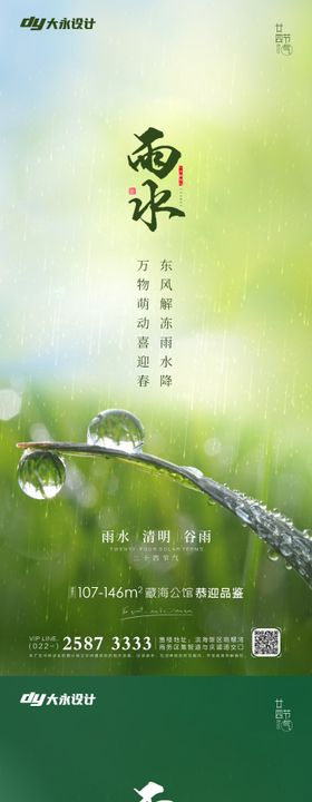 雨水节气系列海报