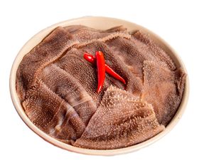 鲜切毛肚色泽诱人