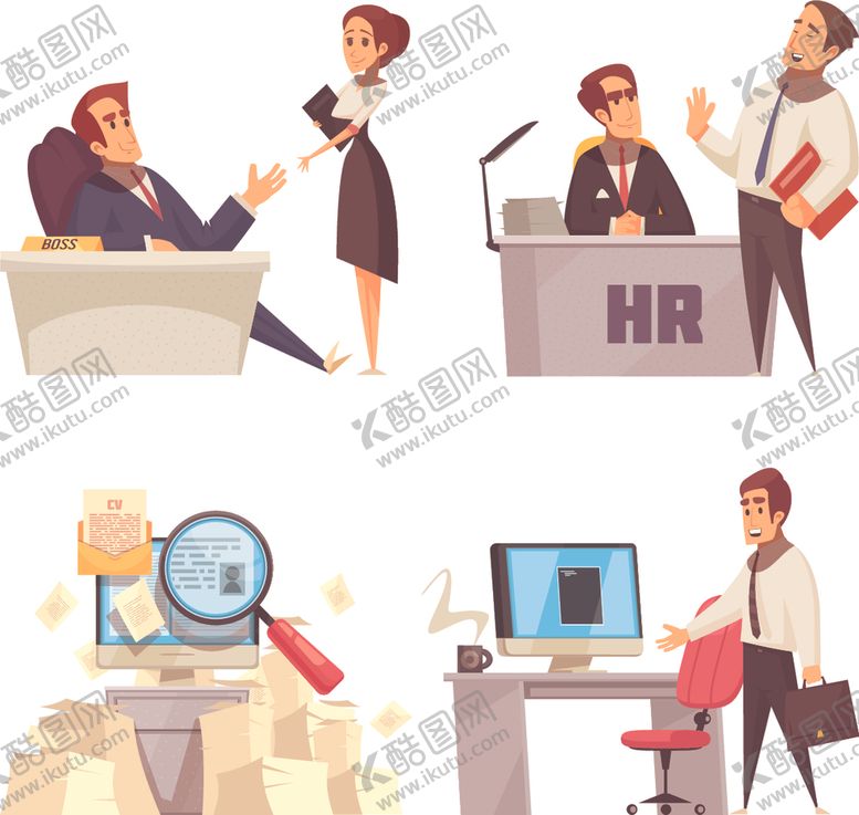 编号：81783710091048378368【酷图网】源文件下载-面试人物