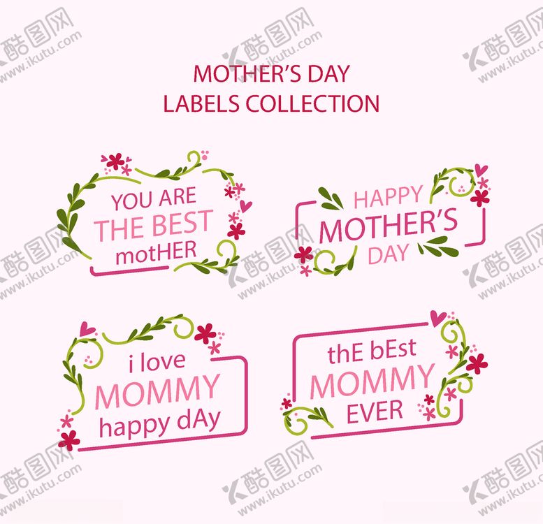 编号：34297509171556424561【酷图网】源文件下载-粉色母亲节标签
