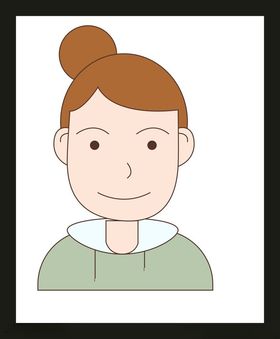 手绘女孩女人