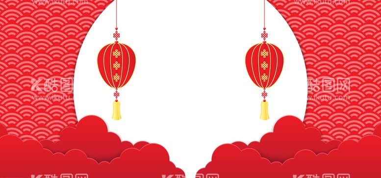 编号：72465910081947513526【酷图网】源文件下载-中式波纹 新年背景