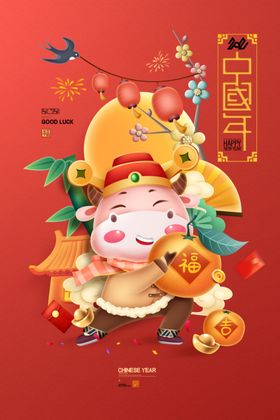 牛年大吉金贺岁除夕