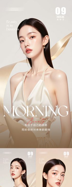 医美人物系列早安海报