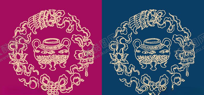 编号：26370510120642258644【酷图网】源文件下载-圆形底纹中国风矢量纹饰