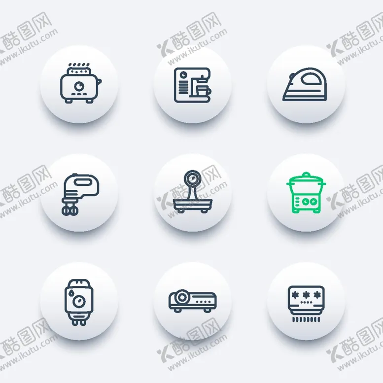 编号：04169209150322580941【酷图网】源文件下载-电器图标图片