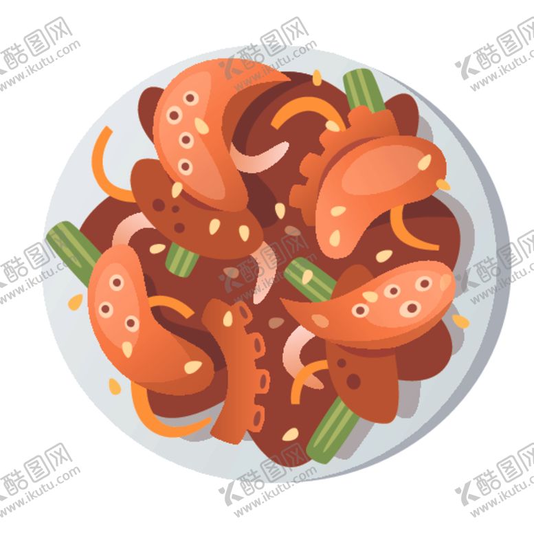 编号：94052710310430331964【酷图网】源文件下载-韩国美食插画图案