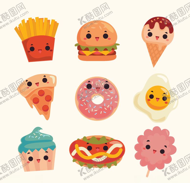 编号：86224107122119256531【酷图网】源文件下载-可爱食物