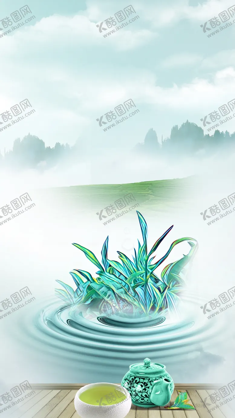 编号：85731909150634544856【酷图网】源文件下载-茶道海报背景