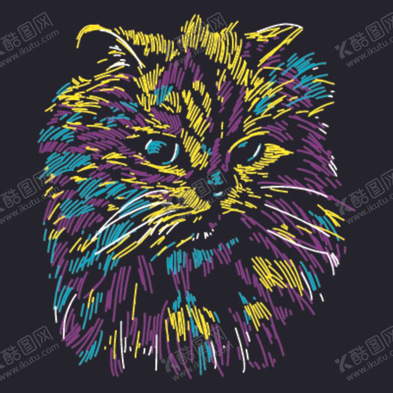 编号：83812809110827011004【酷图网】源文件下载-简笔画猫