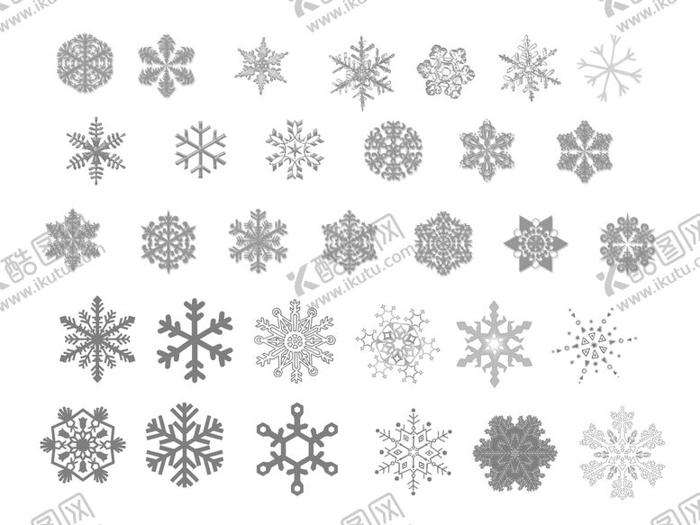 编号：13429709270455079185【酷图网】源文件下载-雪花元素 图标 卡通造型 