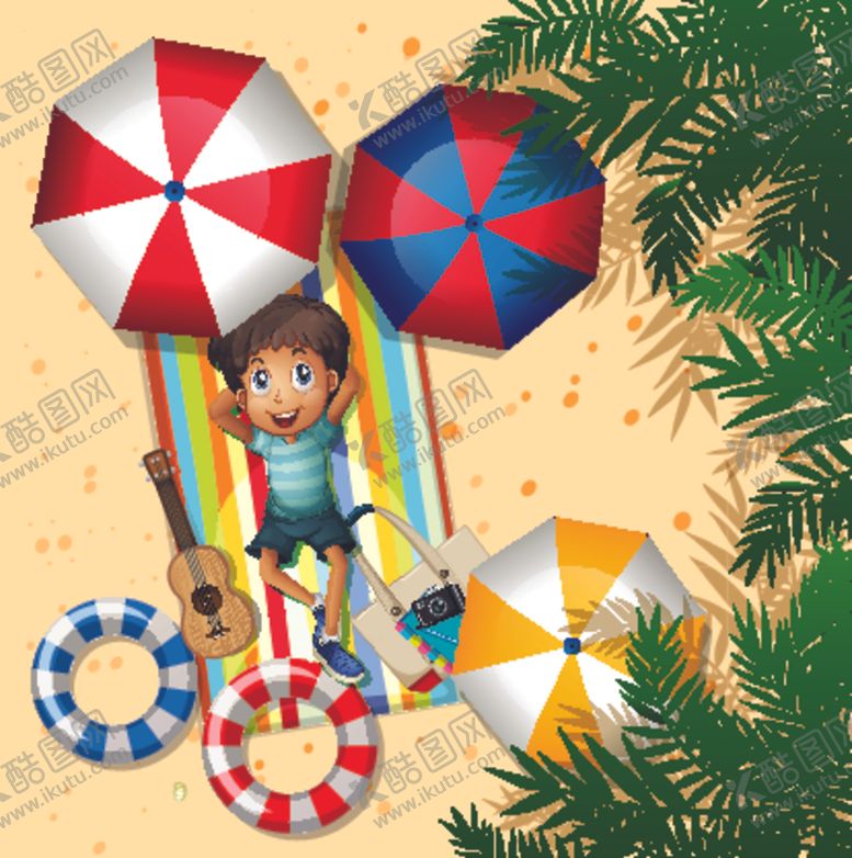 编号：98670410121151262300【酷图网】源文件下载-卡通夏天儿童