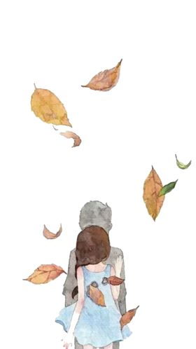 彩绘人物背影