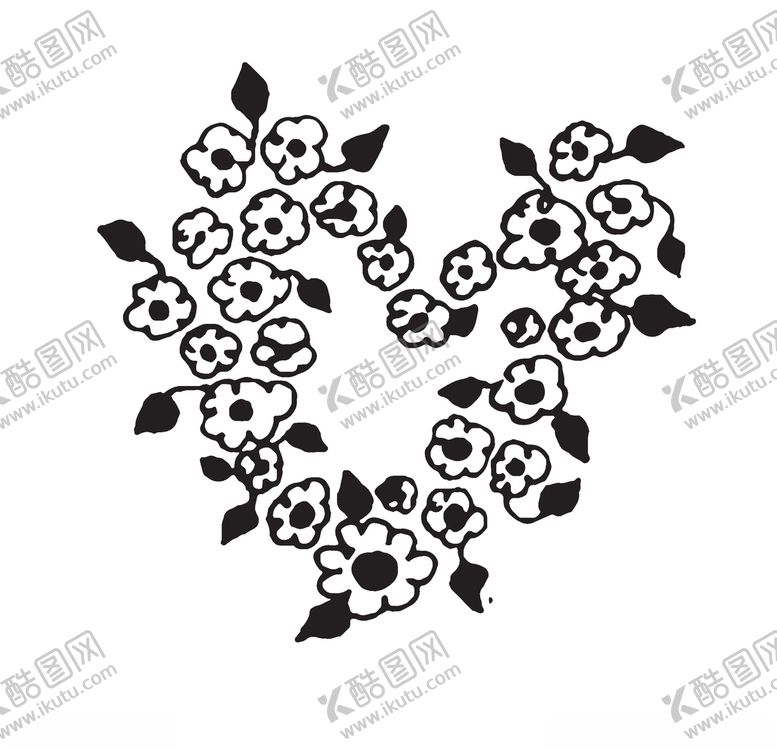 编号：18281006250413098493【酷图网】源文件下载-黑白涂鸦植物