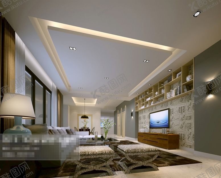 编号：20963207141642056698【酷图网】源文件下载-客厅效果
