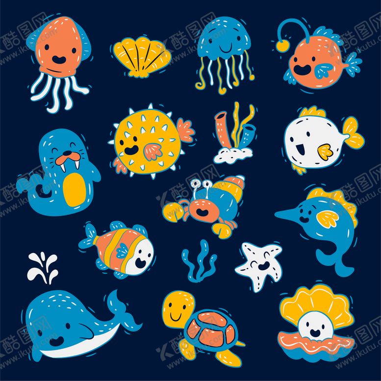 编号：41145710271901488522【酷图网】源文件下载-海洋生物
