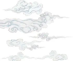祥云中国风朵中国风模版荷花
