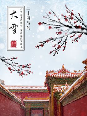 编号：42630909232116455608【酷图网】源文件下载-国风大雪节气海报