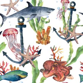海洋主题插画图案