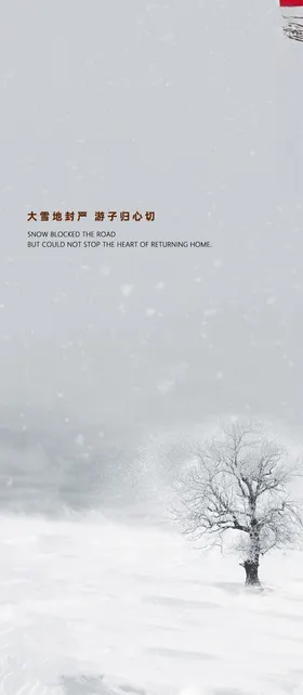 地产大寒节气海报小