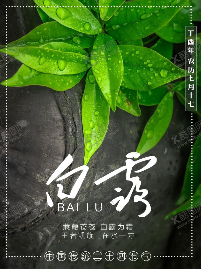 编号：14320109251521217323【酷图网】源文件下载-白露