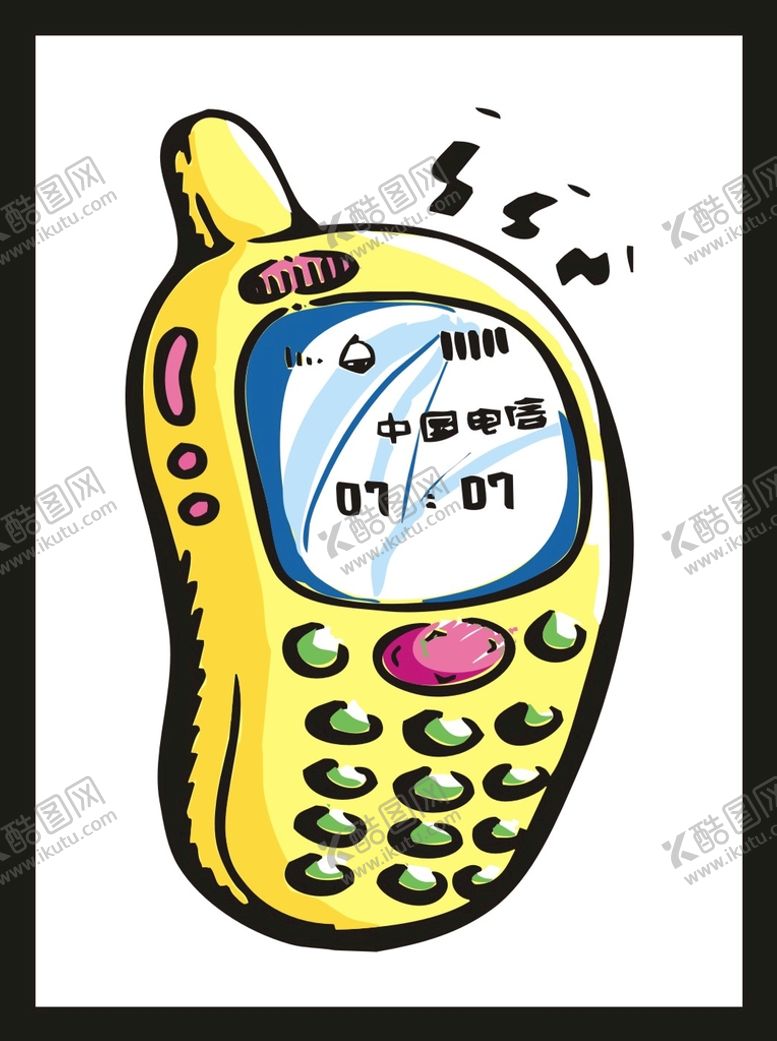 编号：74260402010056518235【酷图网】源文件下载-手绘手机电话