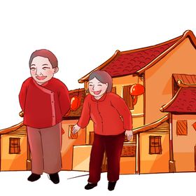 等待回家的老人