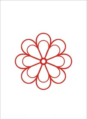 花星形花纹底纹边框制作