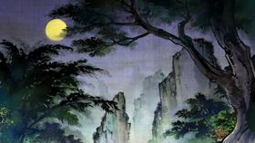 中国风大气插画场景图片
