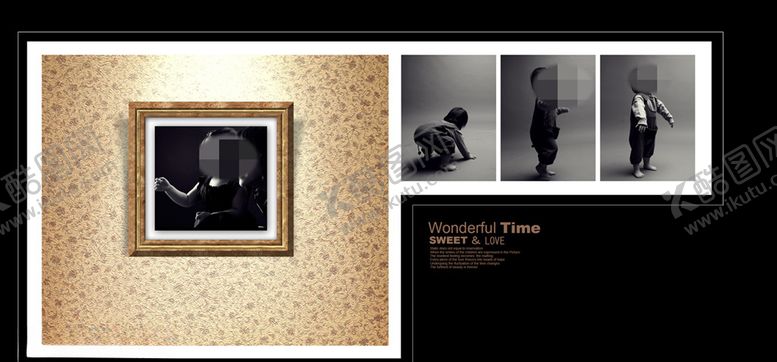 编号：27282909260158557573【酷图网】源文件下载-童年儿童周岁纪念相册PSD模板