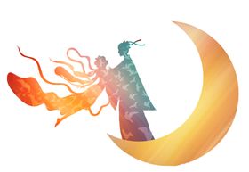 七夕人物插画卡通传统古风牛郎织