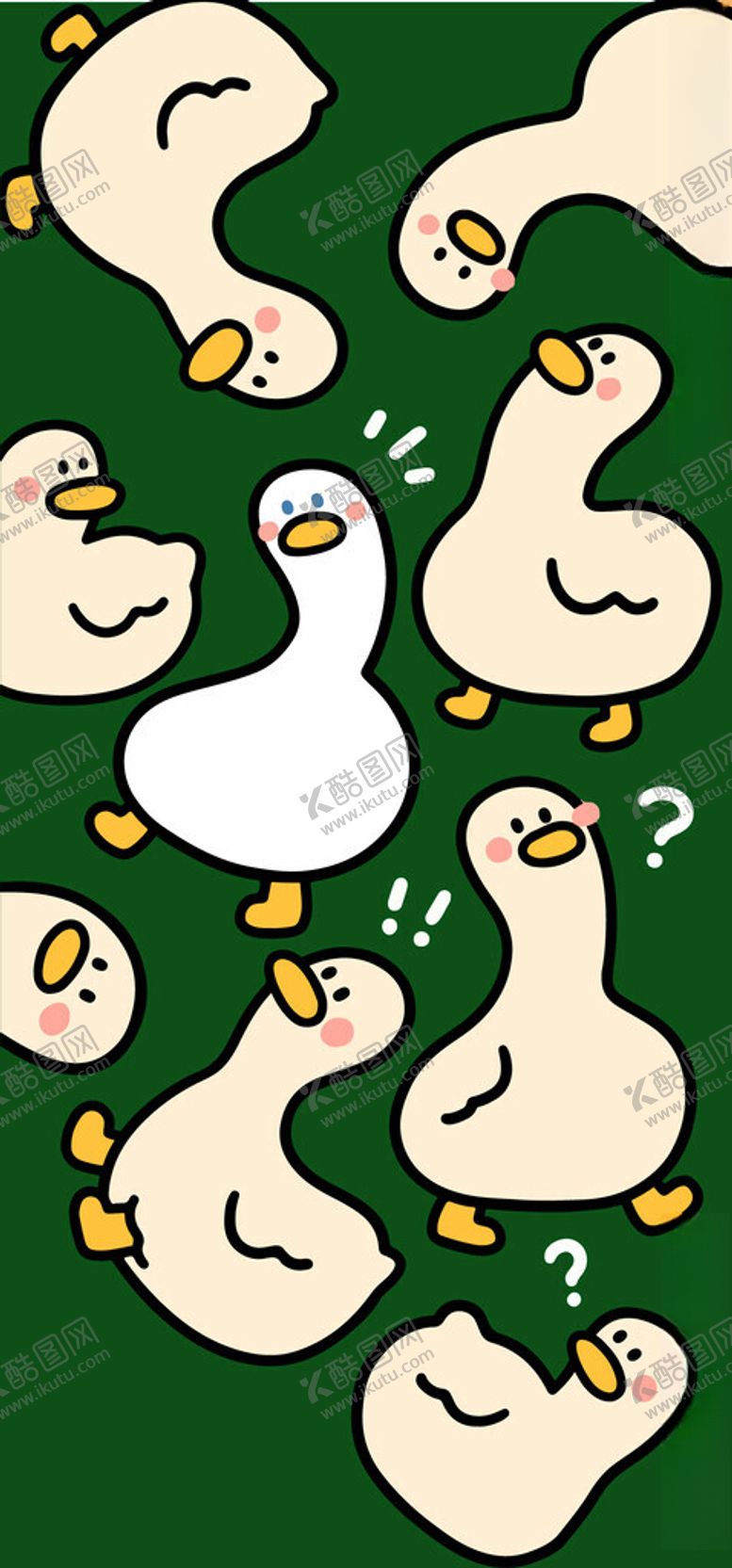编号：16203302130628556480【酷图网】源文件下载-可爱卡通鸭子