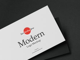简约LOGO样机标志PSD样机
