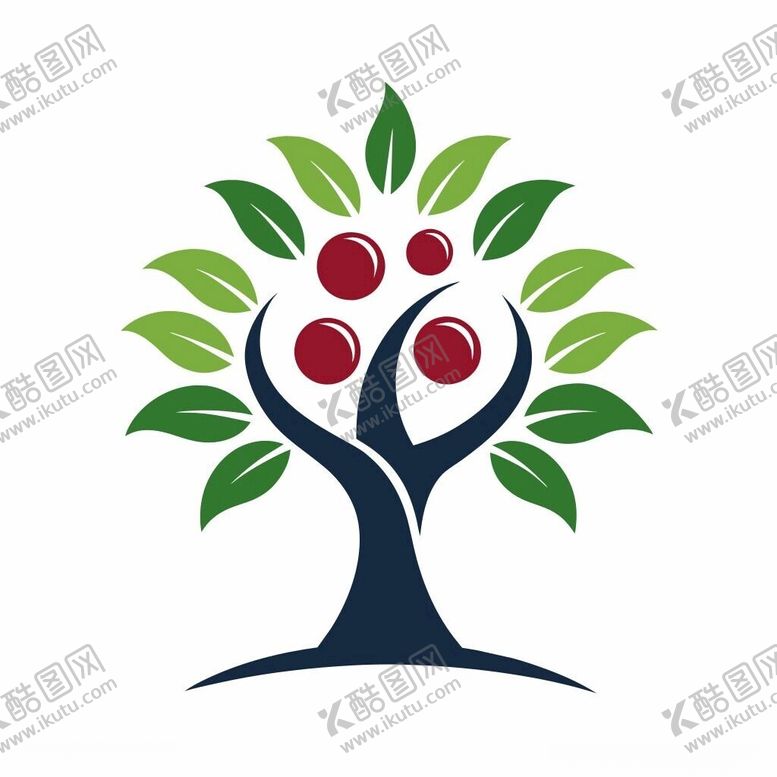 编号：32863201170240124944【酷图网】源文件下载-以杨梅树为创意的简洁logo