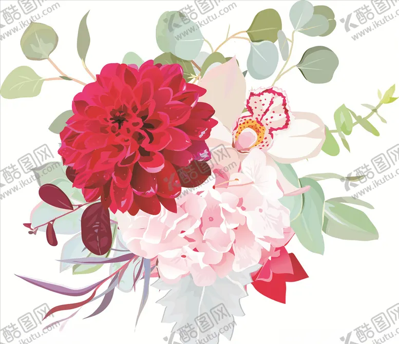 编号：11393909231810062712【酷图网】源文件下载-浪漫鲜花红色装饰