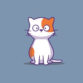 可爱小猫矢量卡通插画儿童儿童校园学习园地