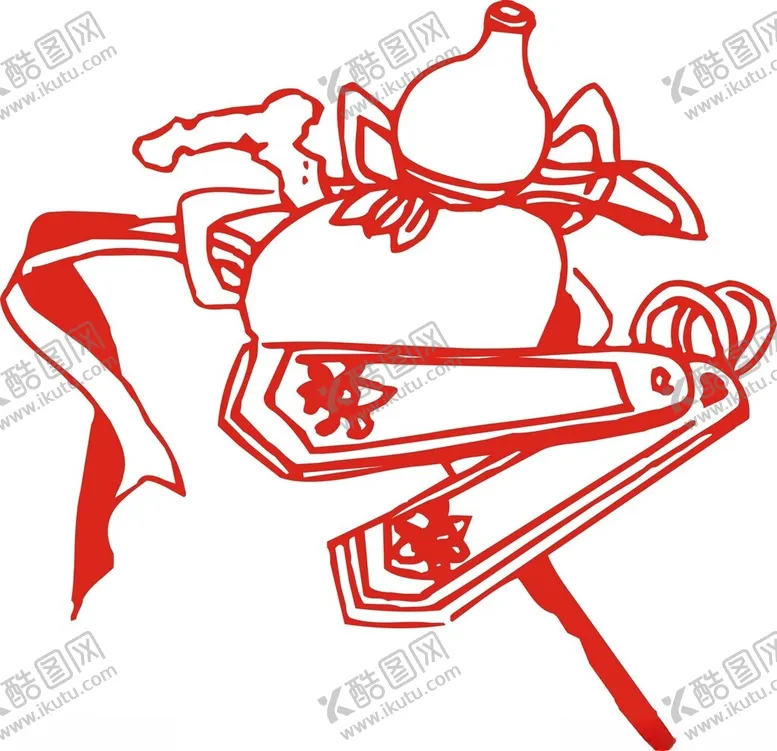编号：36185502190917041673【酷图网】源文件下载-葫芦剪纸