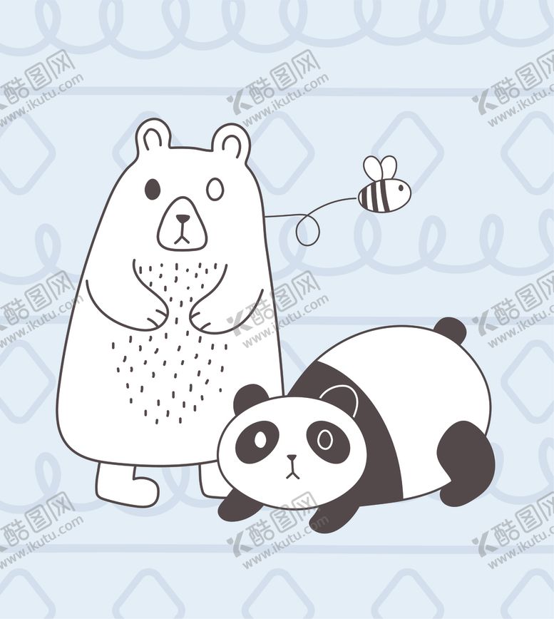 编号：43084404171903033727【酷图网】源文件下载-可爱手绘动物