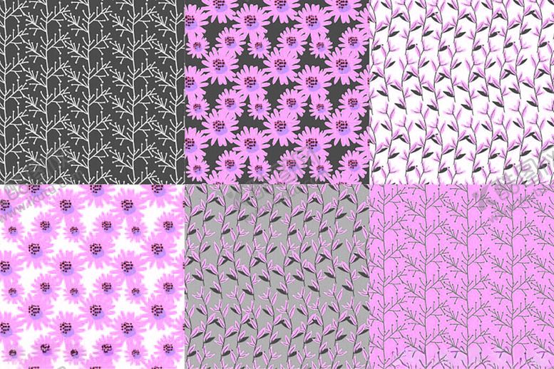 编号：18145611181947273240【酷图网】源文件下载-紫色系几何图案素材集合