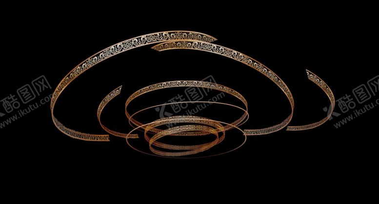 编号：73136110142352269269【酷图网】源文件下载-圆环造型吊顶