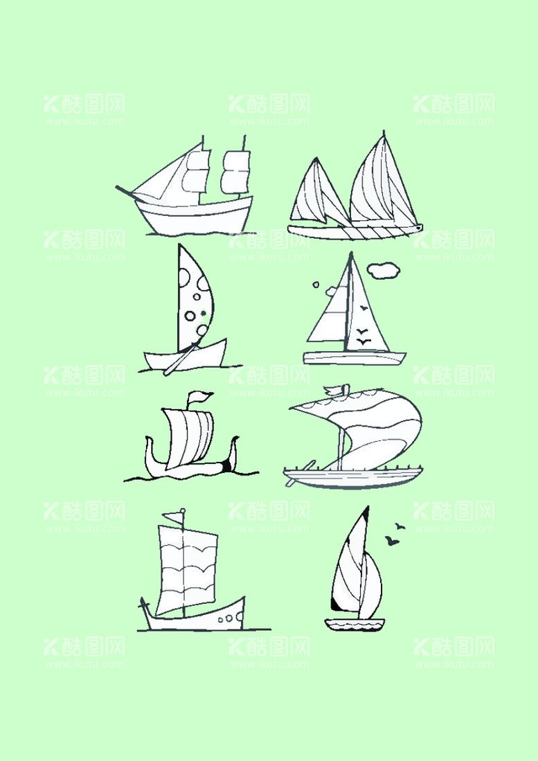 编号：12246110191541272921【酷图网】源文件下载-简笔画船