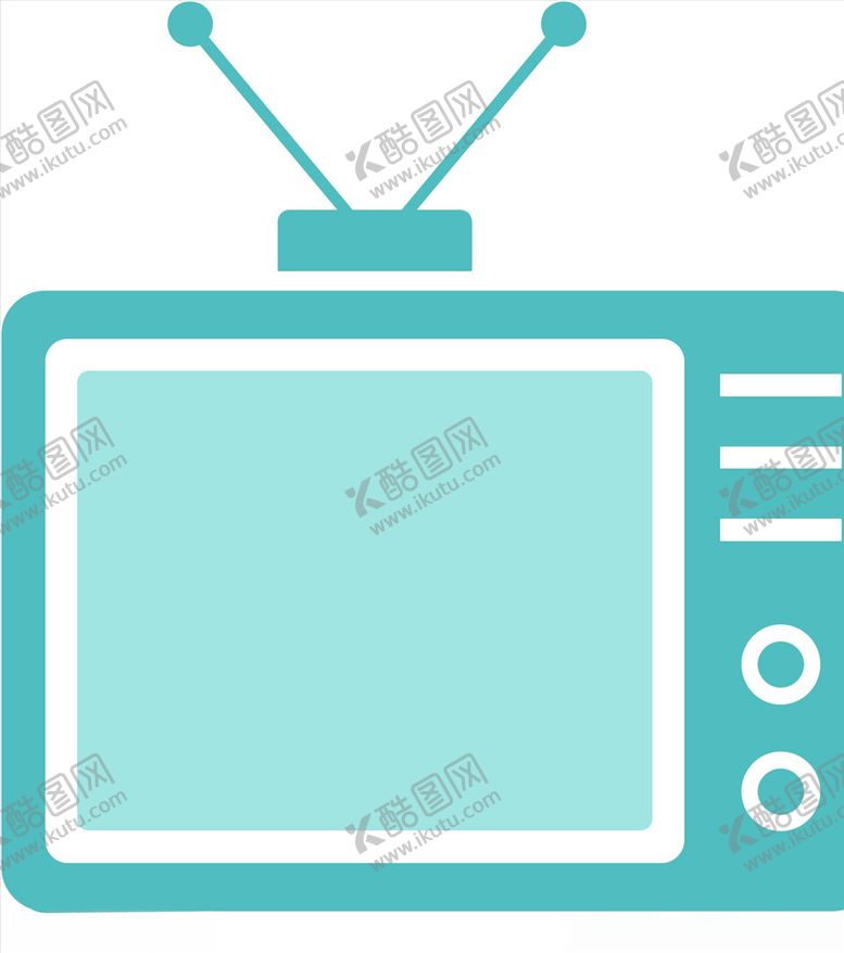 编号：30176307051729496505【酷图网】源文件下载-扁平化线条电视机